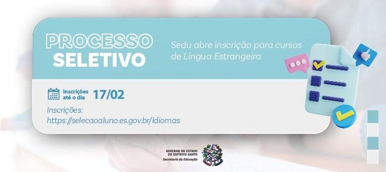 Sedu abre inscrição para cursos de Língua Estrangeira