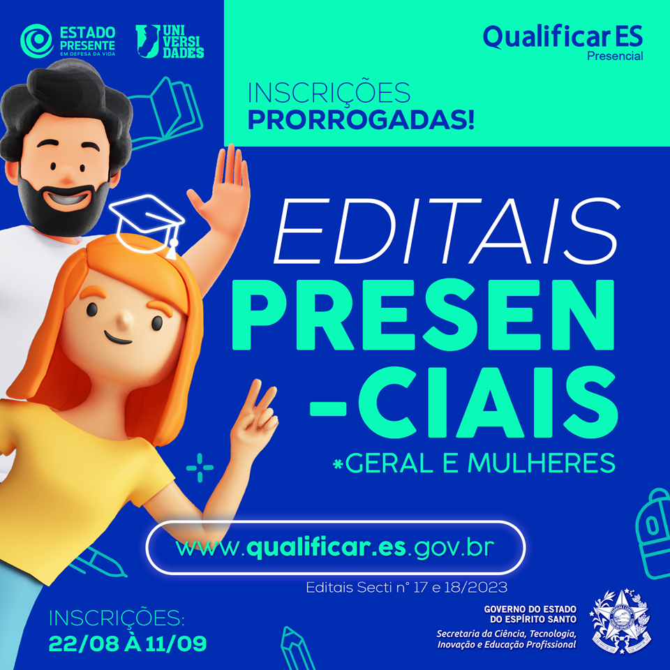 Inscrições da 3ª oferta do Qualificar ES são prorrogadas para até dia 11