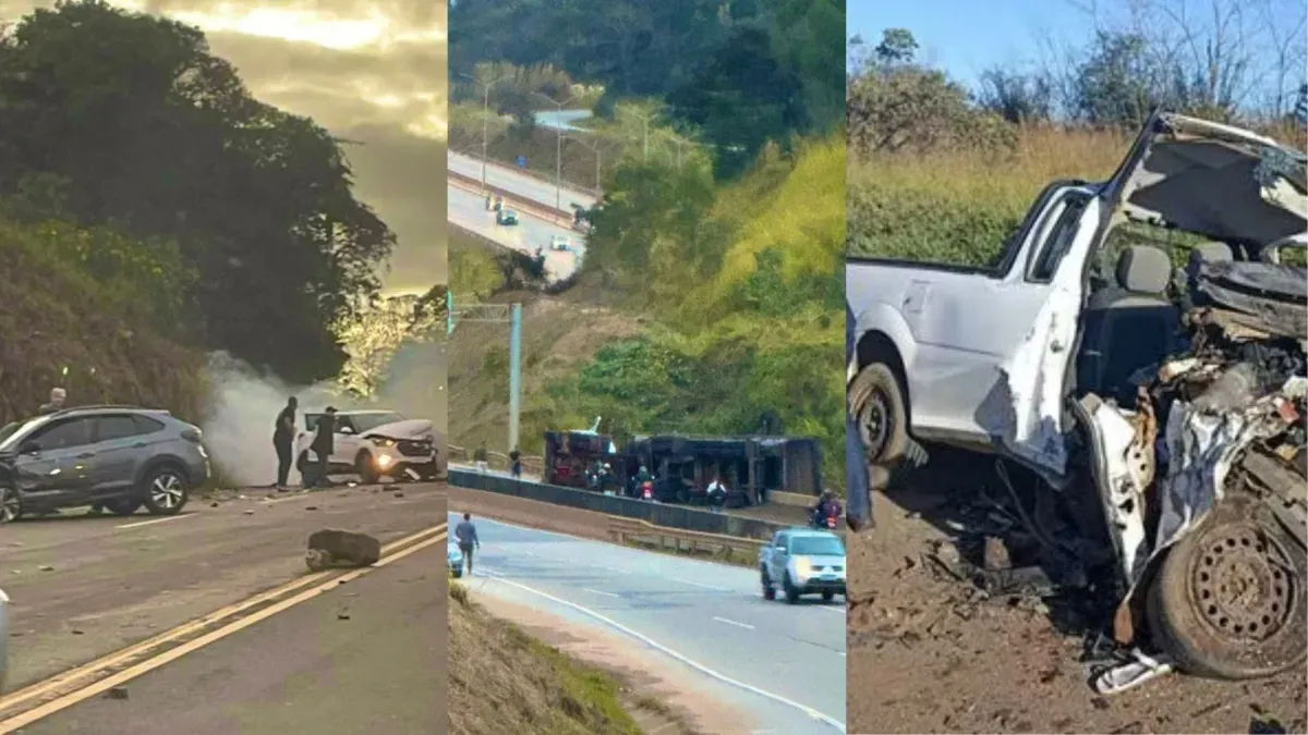 Caos no feriadão em MG: acidentes deixam feridos e provocam filas na BR-381