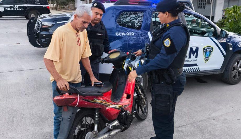 Guarda Municipal recupera ciclomotor furtado no Centro de Cachoeiro