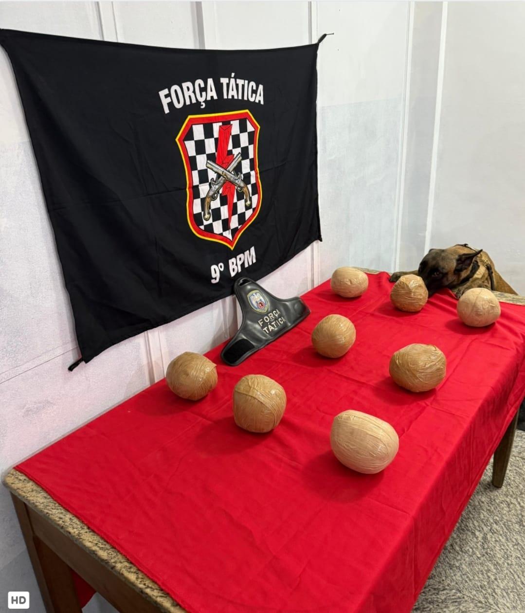 Força Tática apreende mais de 8 kg de drogas em operação no bairro Valão, em Cachoeiro