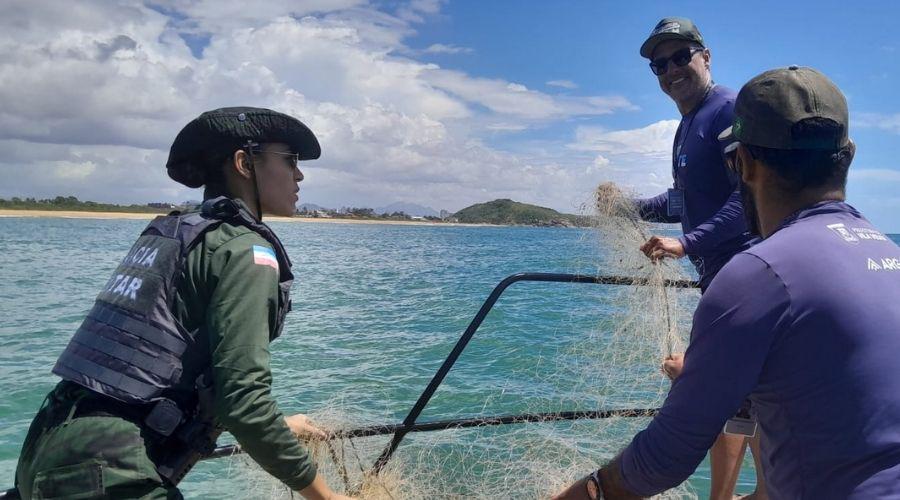 Fiscalização apreende redes irregulares e reforça combate à pesca predatória