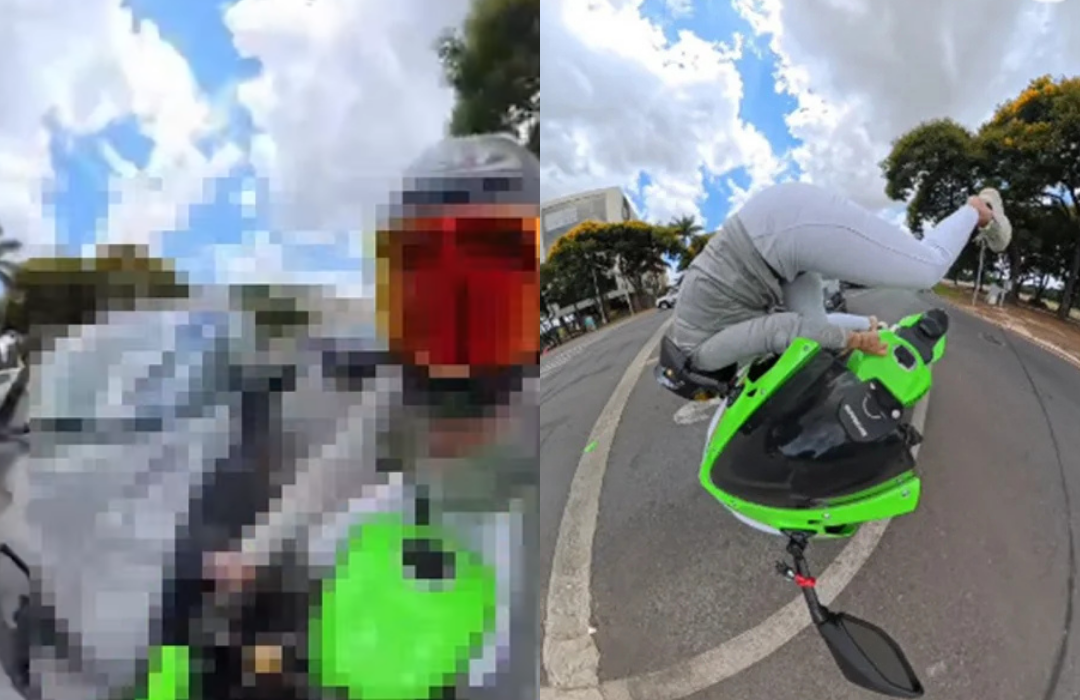 Imprudência no trânsito lança motociclista ao ar no DF