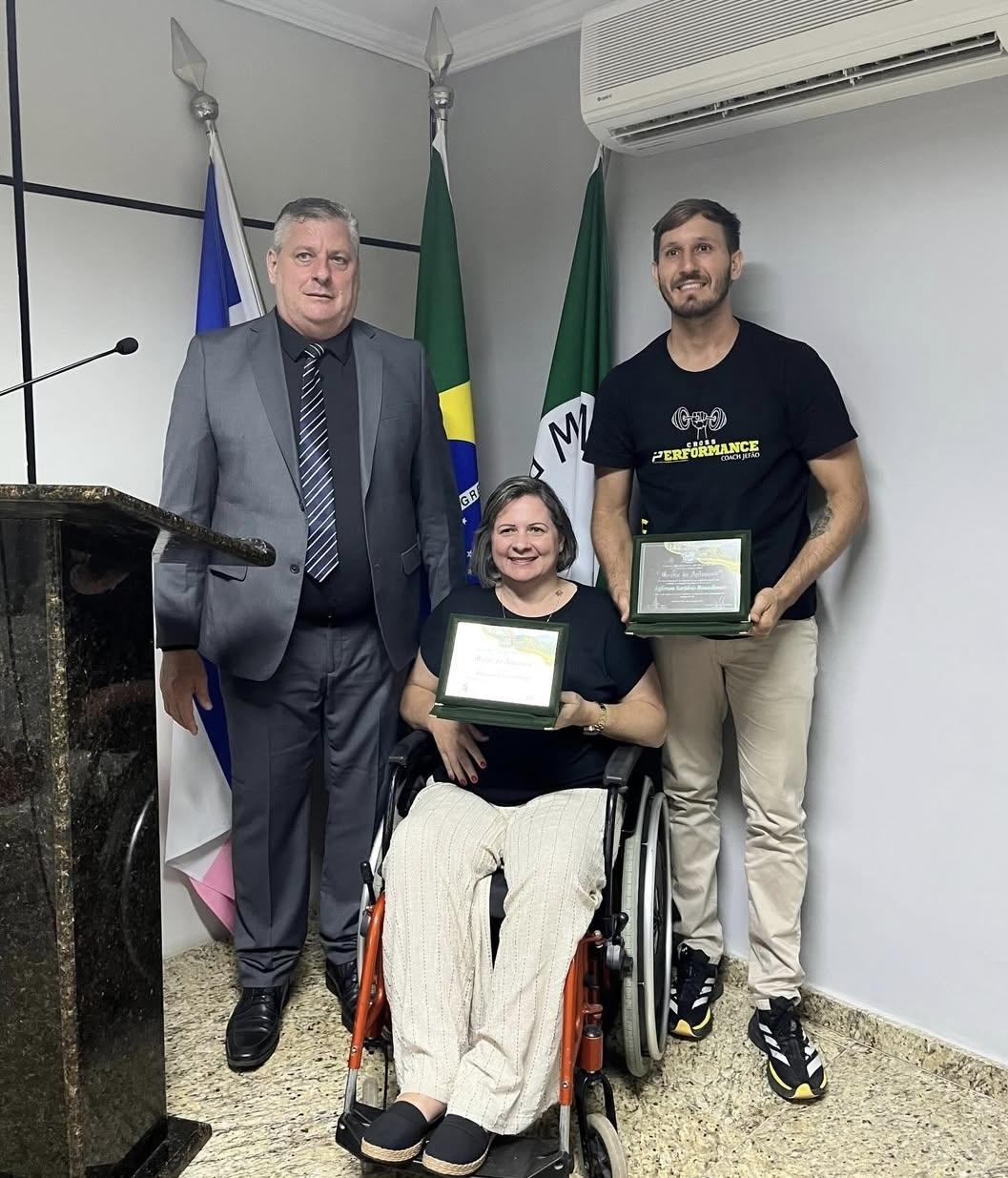 Rio Novo do Sul concede Moção de Aplausos a Amaguinis Bonadiman por incentivo ao esporte