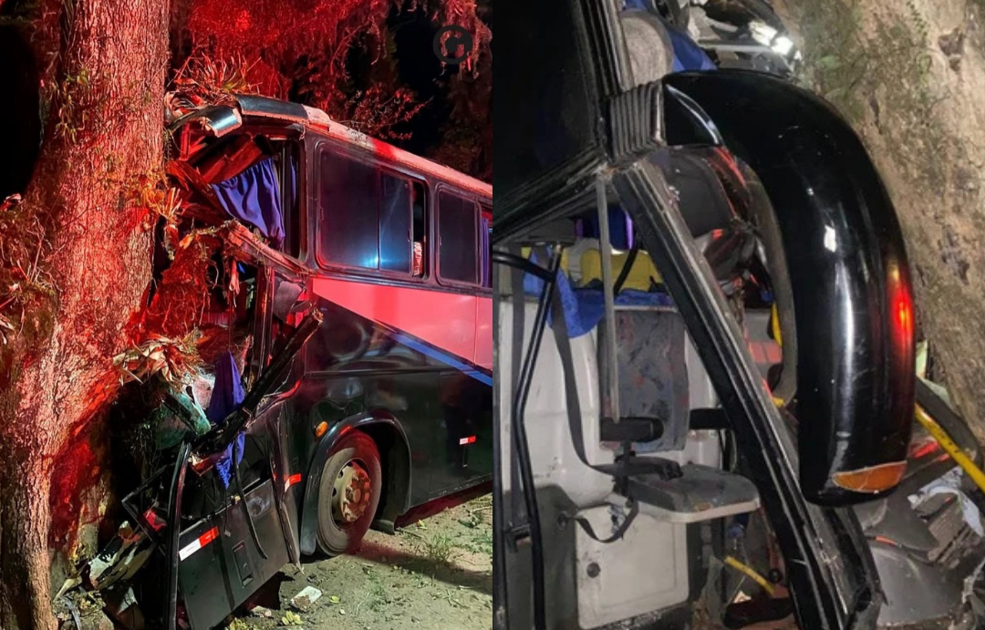 Tragédia na BR-262: motorista de ônibus de turismo morre e 22 passageiros ficam feridos
