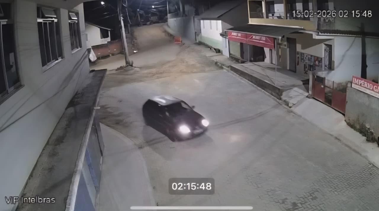 Veículo é furtado na madrugada em Jaciguá e câmeras ajudam a identificar suspeito