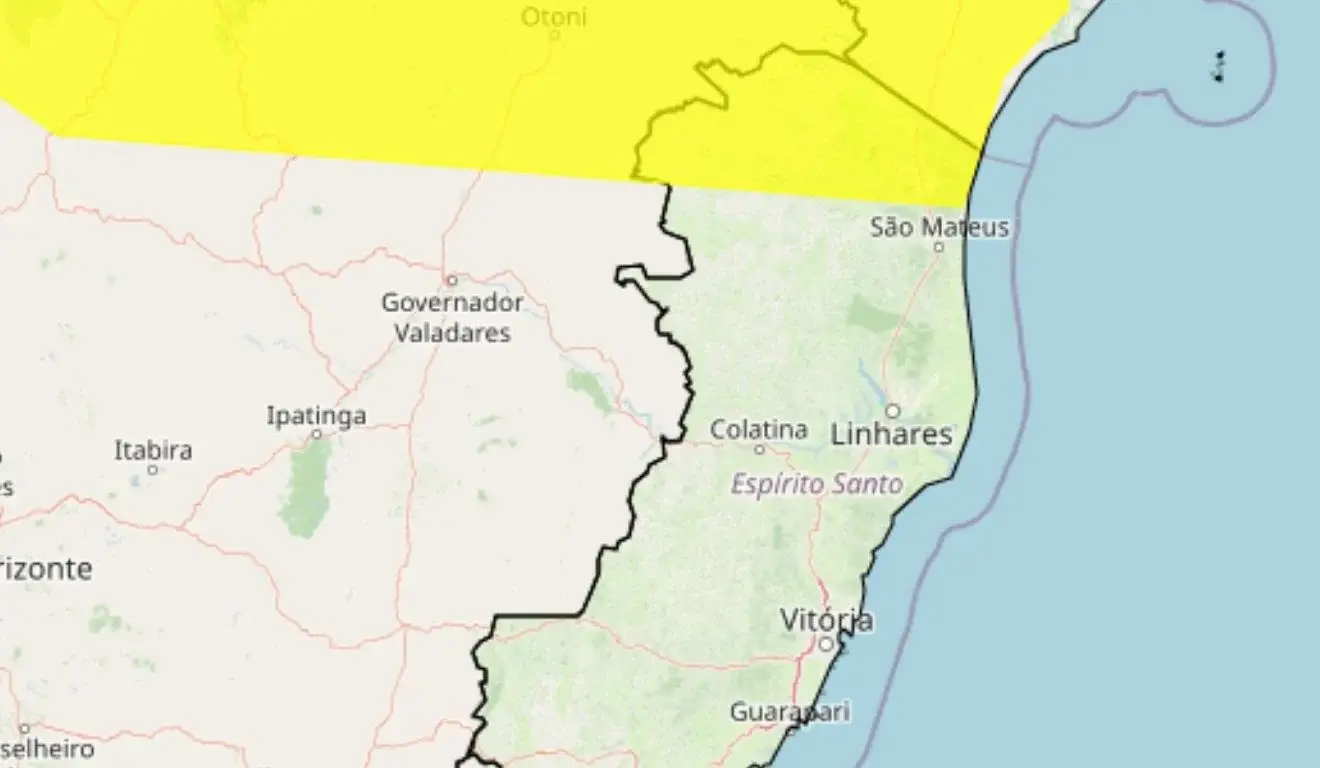 Alerta renovado: Norte do ES pode ter chuva de até 50 mm por dia