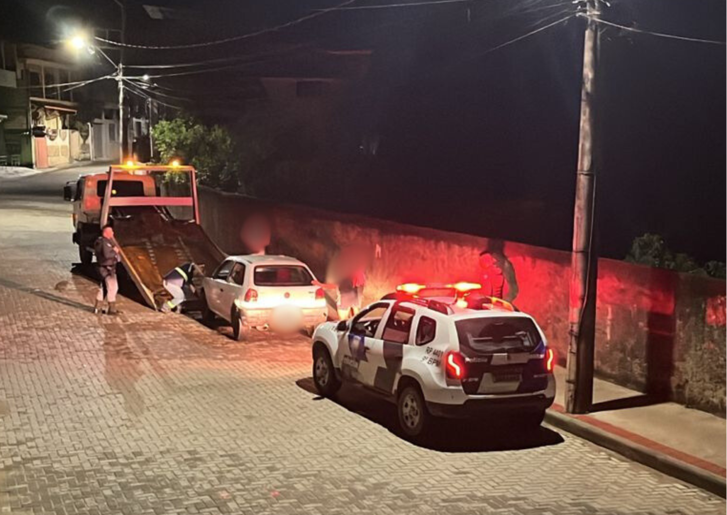 O veículo foi guinchado. Foto: Internauta Conexão ES