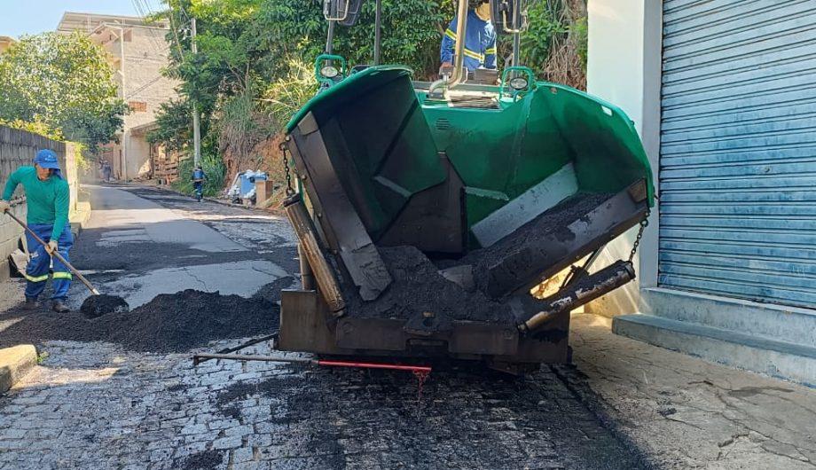 Pavimentação avança no bairro Amarelo e melhora mobilidade em Cachoeiro