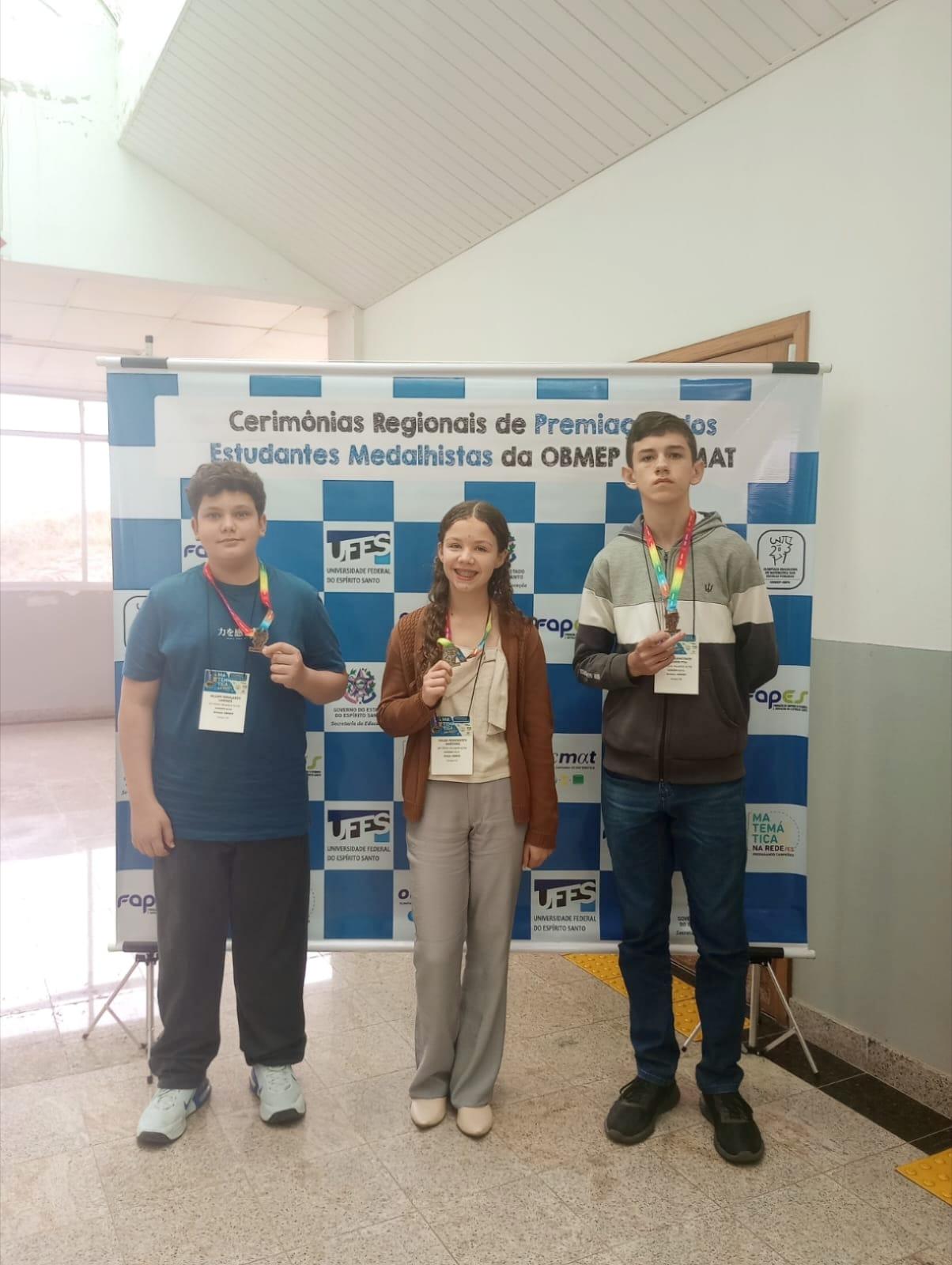 Alunos de Vargem Alta conquistam medalhas na etapa estadual da OBMEP