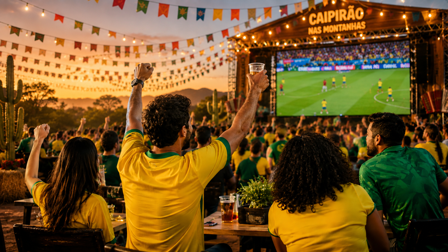 Vargem Alta terá telão para Brasil x Marrocos durante o Caipirão
