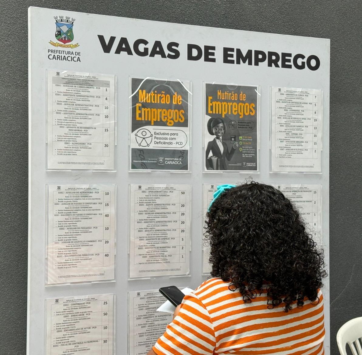 Cariacica oferece quase mil vagas de emprego por semana; veja como se candidatar