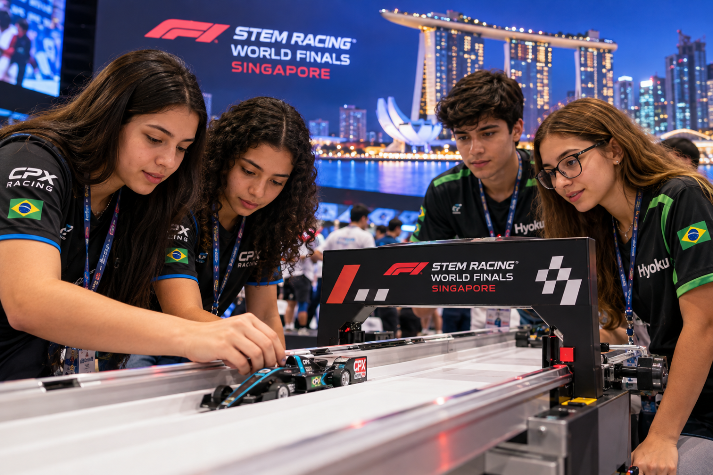 Estudantes capixabas disputam Mundial de STEM Racing em Singapura