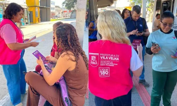Agosto Lilás leva ações de combate à violência contra a mulher a diferentes pontos de Vila Velha
