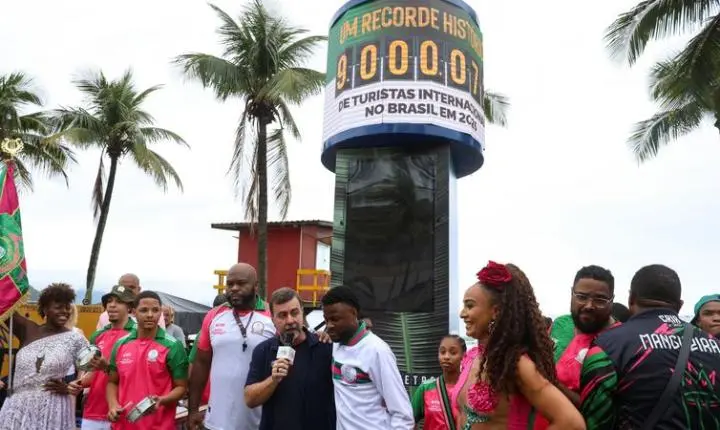 Brasil tem recorde de 9 milhões de turistas internacionais em 2025