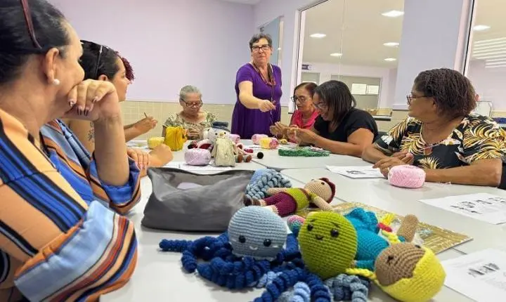 Serra abre oficina de amigurumi para mulheres com foco em renda e empreendedorismo